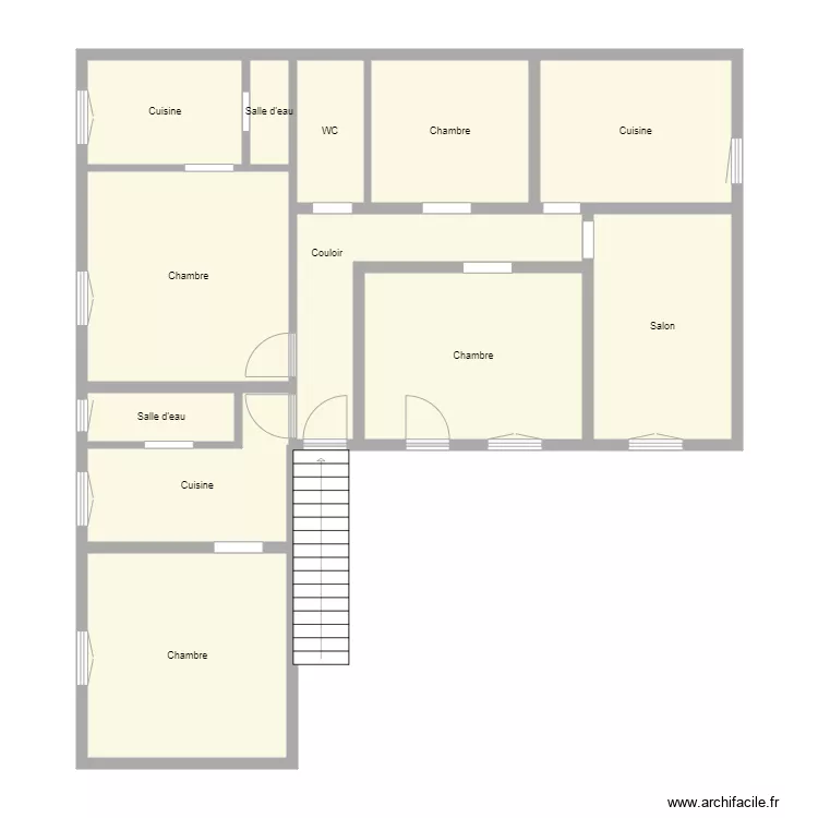 App rch fond de cour CHIHA Etage. Plan de 