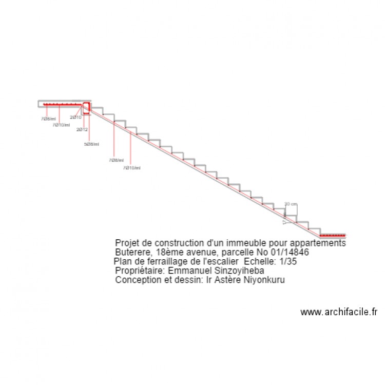 feraillage escalier. Plan de 0 pièce et 0 m2