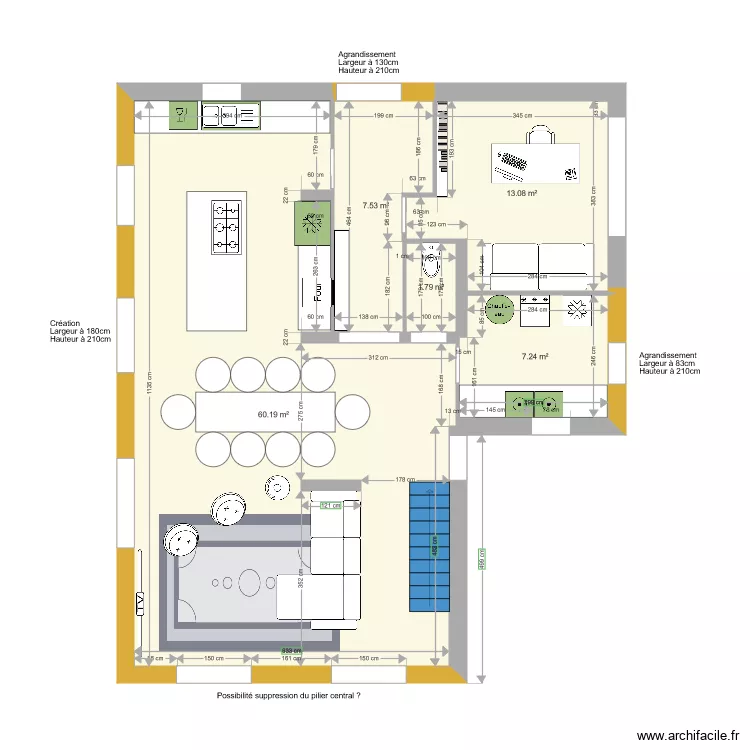 Ayes 3 configuration. Plan de 