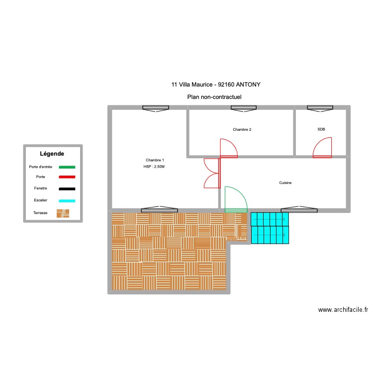 BOUCHET 2 sans mesure . Plan de 6 pièces et 60 m2