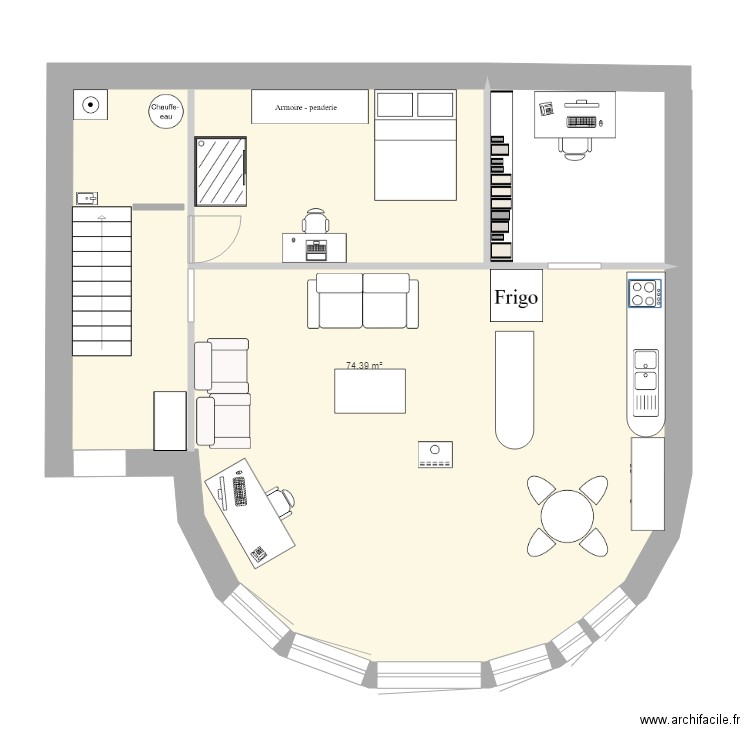 rez de chaussé. Plan de 0 pièce et 0 m2