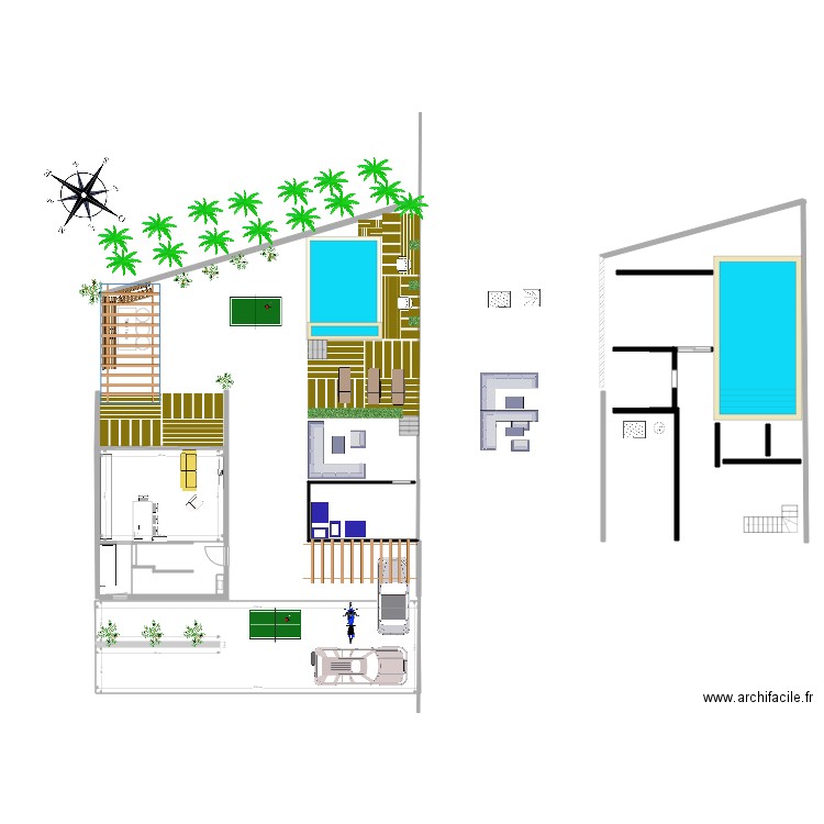 jardin. Plan de 0 pièce et 0 m2