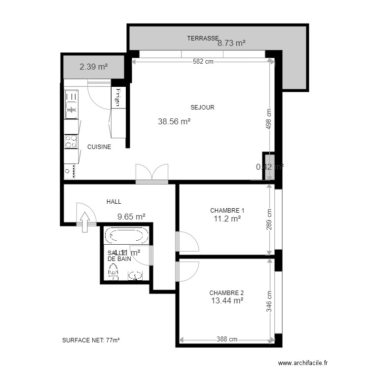 2e étage STICHELBERG. Plan de 0 pièce et 0 m2