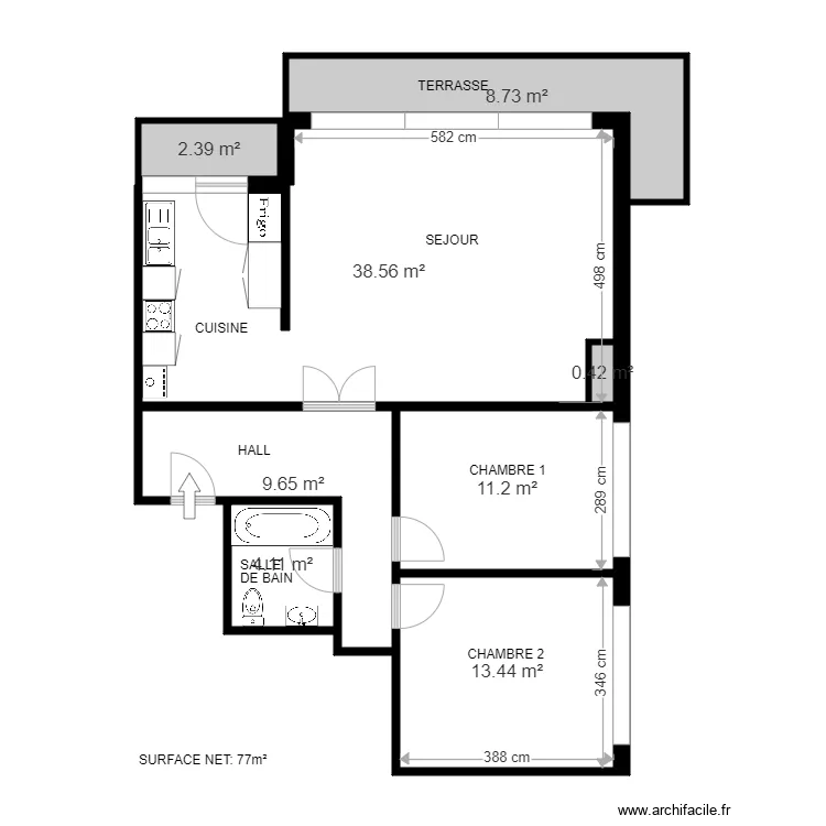 2e &eacute;tage STICHELBERG. Plan de 