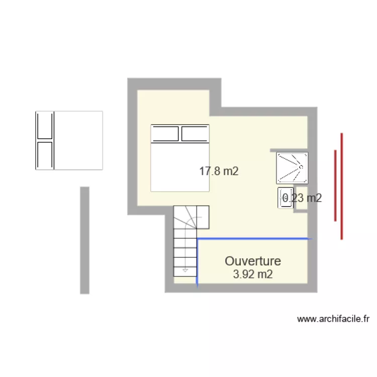 Le Plessis combles. Plan de Le Plessis combles. Plan de