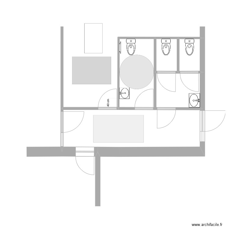 AT SALLE DES FETES ST MARTIN. Plan de 4 pièces et 19 m2