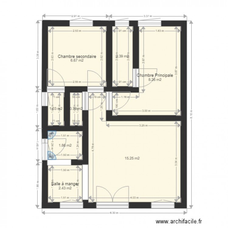 Villa simple. Plan de 0 pièce et 0 m2