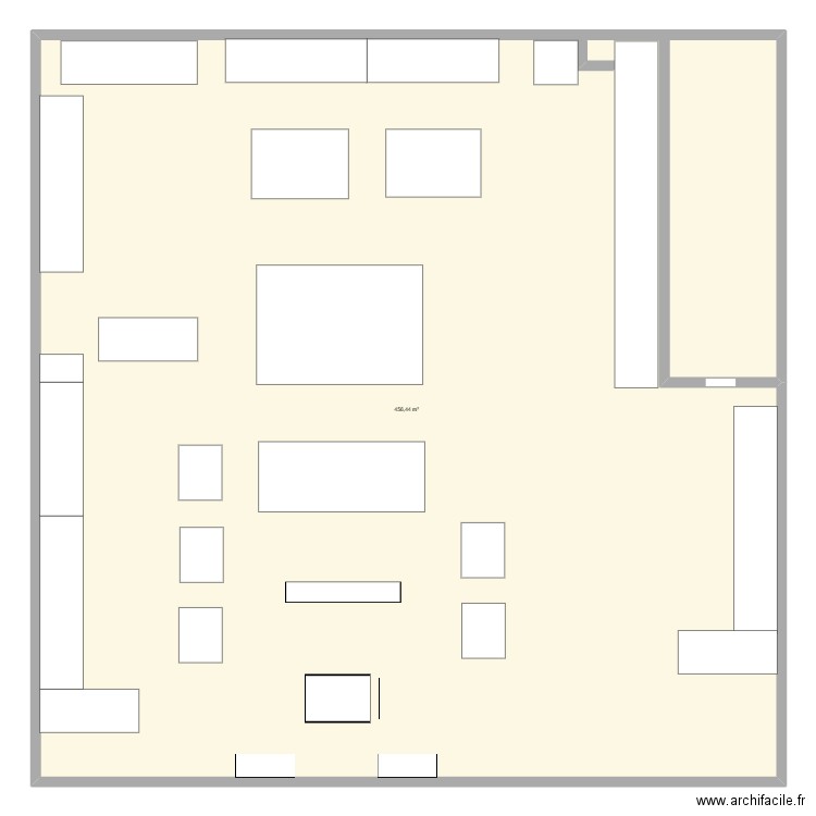 magasin Okaidi. Plan de 1 pièce et 456 m2