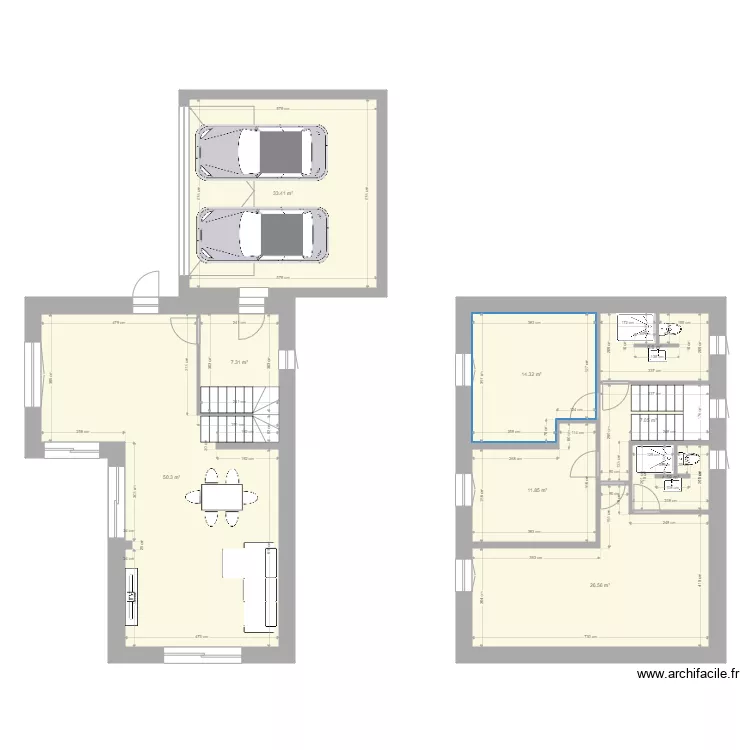 Villa étage. Plan de Villa étage. Plan de