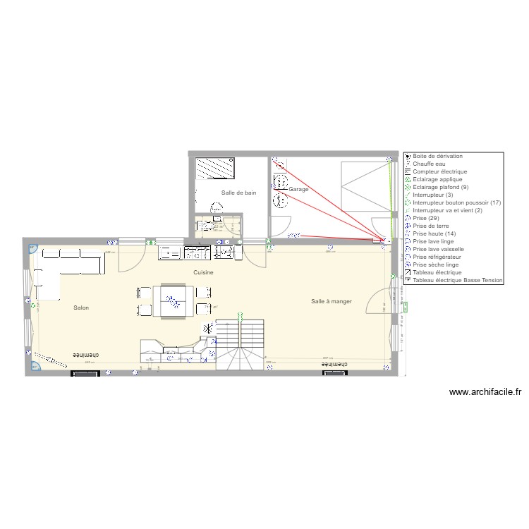 plan &eacute;lec. Plan de 0 pièce et 0 m2