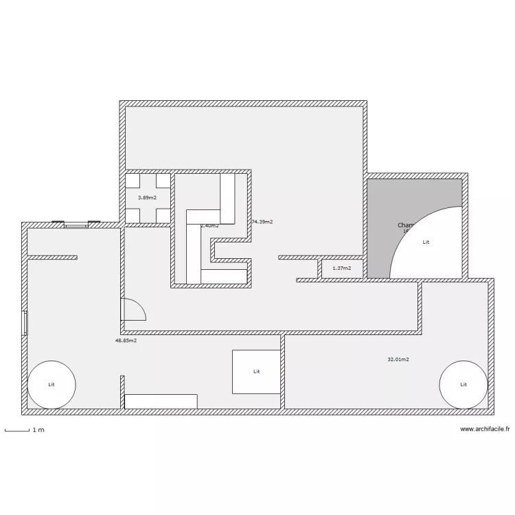 Maison 1. Plan de 