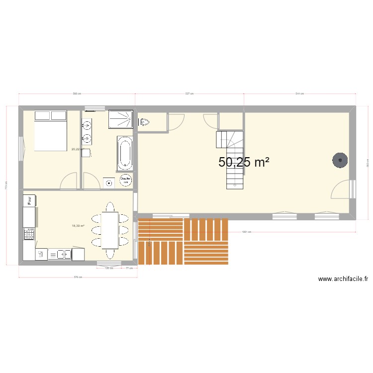 extension lieu saint amand sans meuble. Plan de 6 pièces et 139 m2