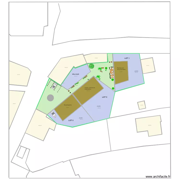 Parcelle LAUZACH projet 2. Plan de 