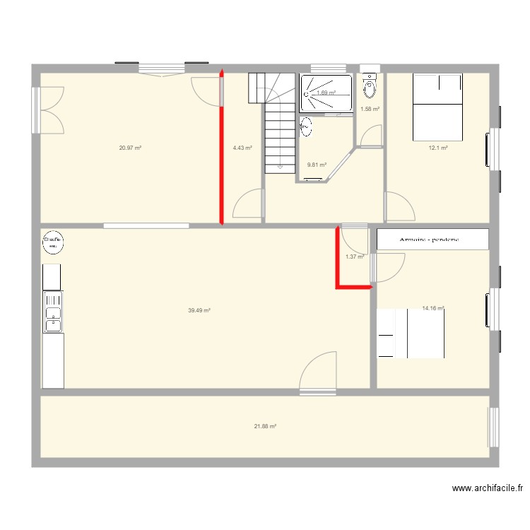 Sous sol1. Plan de 0 pièce et 0 m2