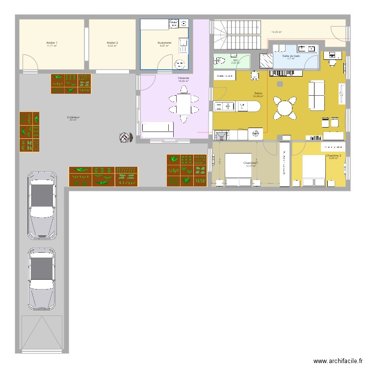 FM1.4. Plan de 23 pièces et 418 m2