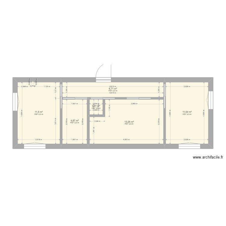 11 Berthoud Annexe 1. Plan de 6 pièces et 49 m2