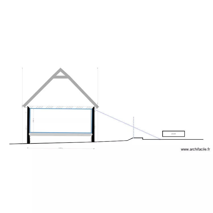 plan de coupe maison . Plan de 