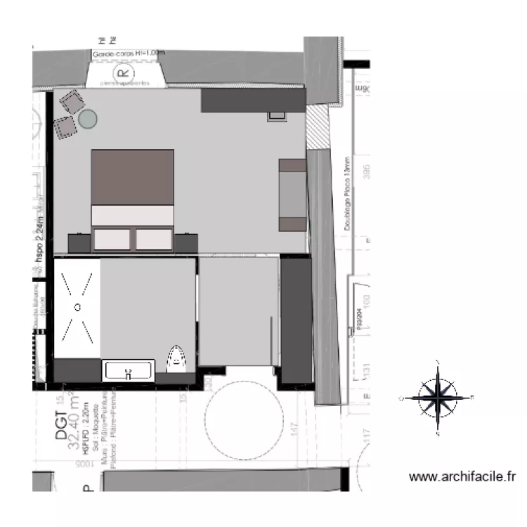 CHAMBRE 4 A. Plan de CHAMBRE 4 A. Plan de