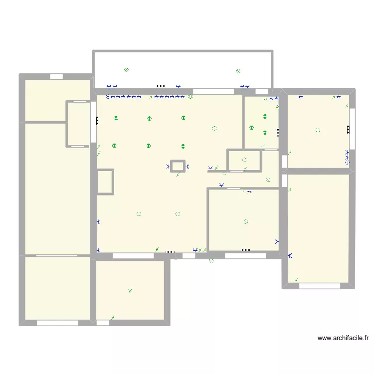Maison actuel zoom. Plan de 