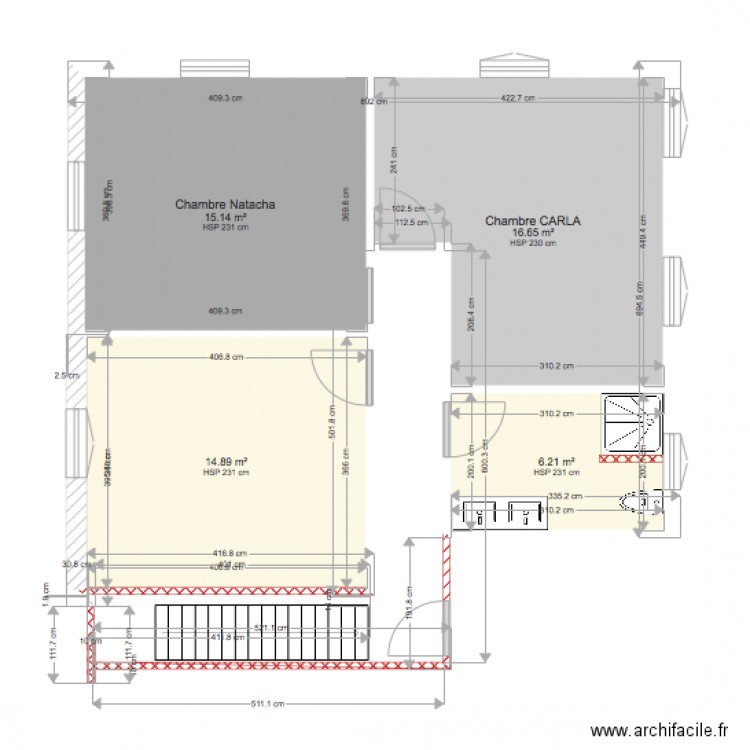 extension enfants . Plan de 0 pièce et 0 m2