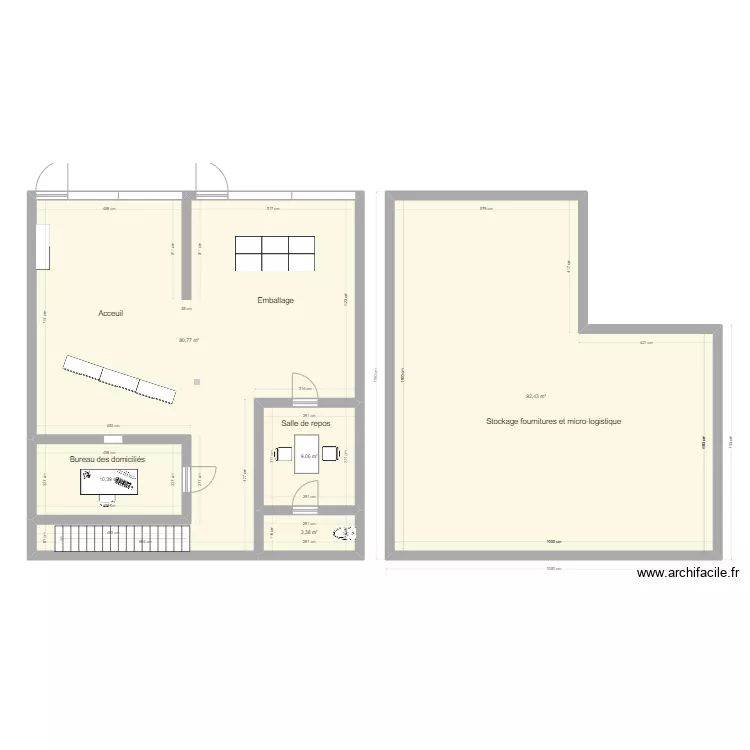 Local commercial Callian am&eacute;nag&eacute;. Plan de 