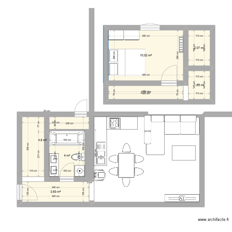Noijo House. Plan de 7 pièces et 29 m2