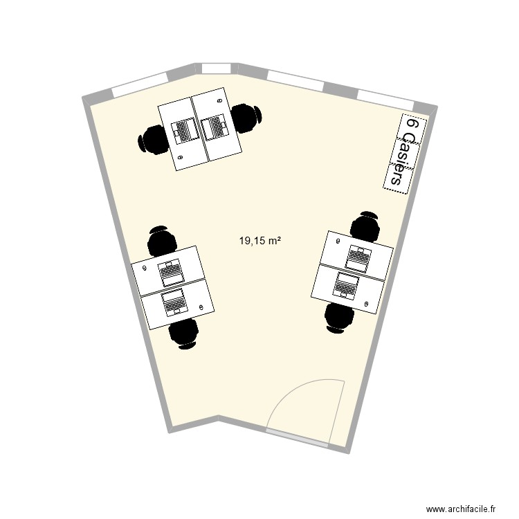 Bureau 514 avec bureaux en 100. Plan de 0 pièce et 0 m2