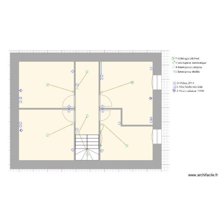 Comble Prise Et Point Lumineux. Plan de 0 pièce et 0 m2