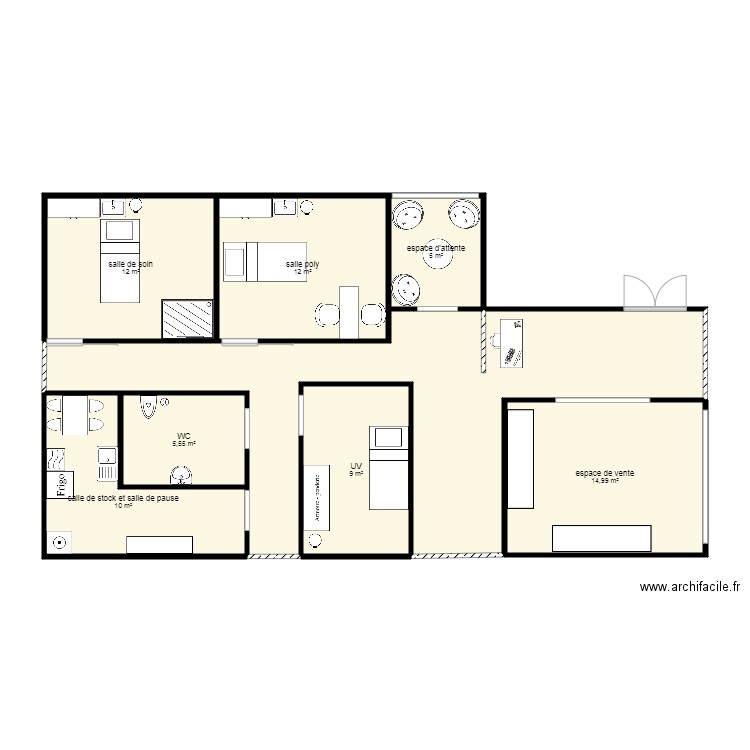 institut 1 meublé terminé. Plan de 0 pièce et 0 m2