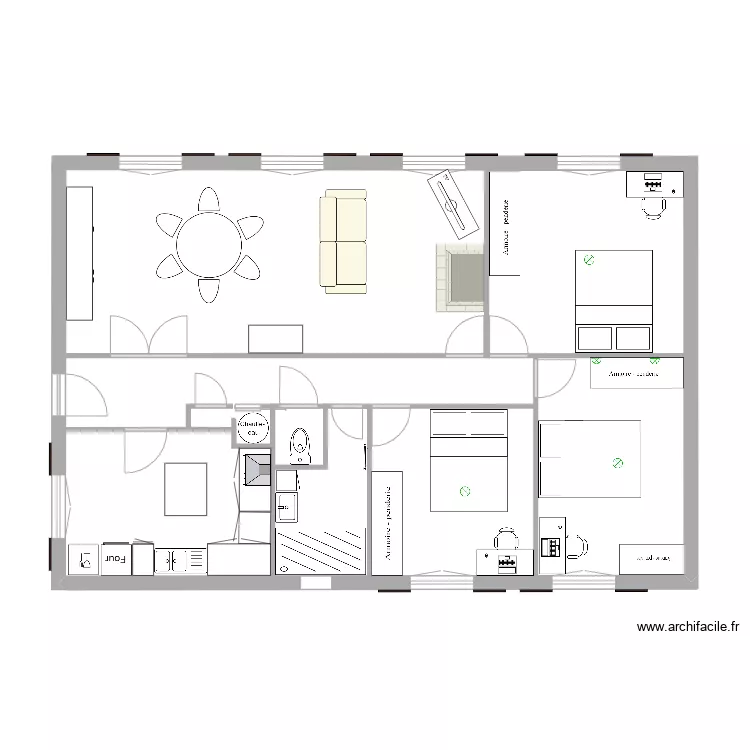 maison papa maman. Plan de 