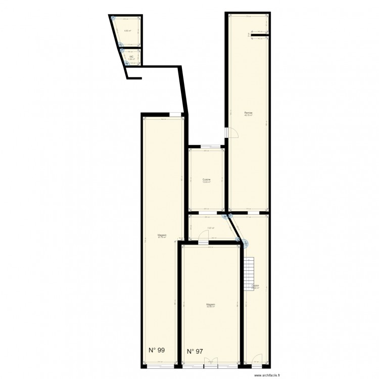 station B l C RDC. Plan de 0 pièce et 0 m2