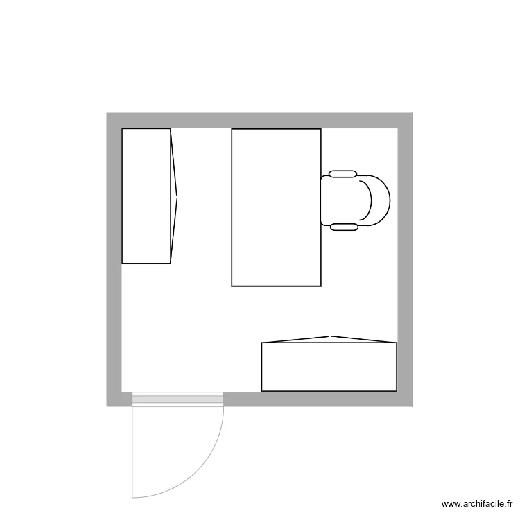 Bureau pres des achats. Plan de 