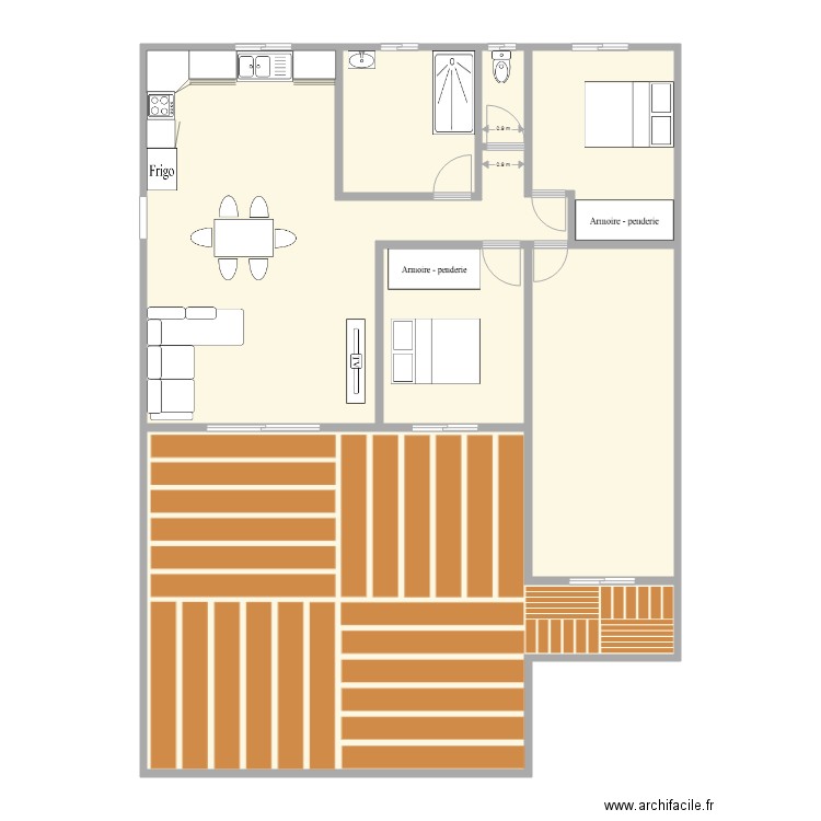 Plan étage GONTHIER. Plan de 0 pièce et 0 m2