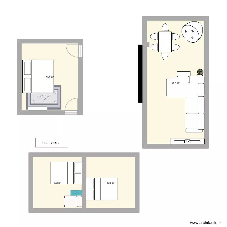salle de bain 3. Plan de 4 et 60 m² salle de bain 3. Plan de 4 et 60 m²