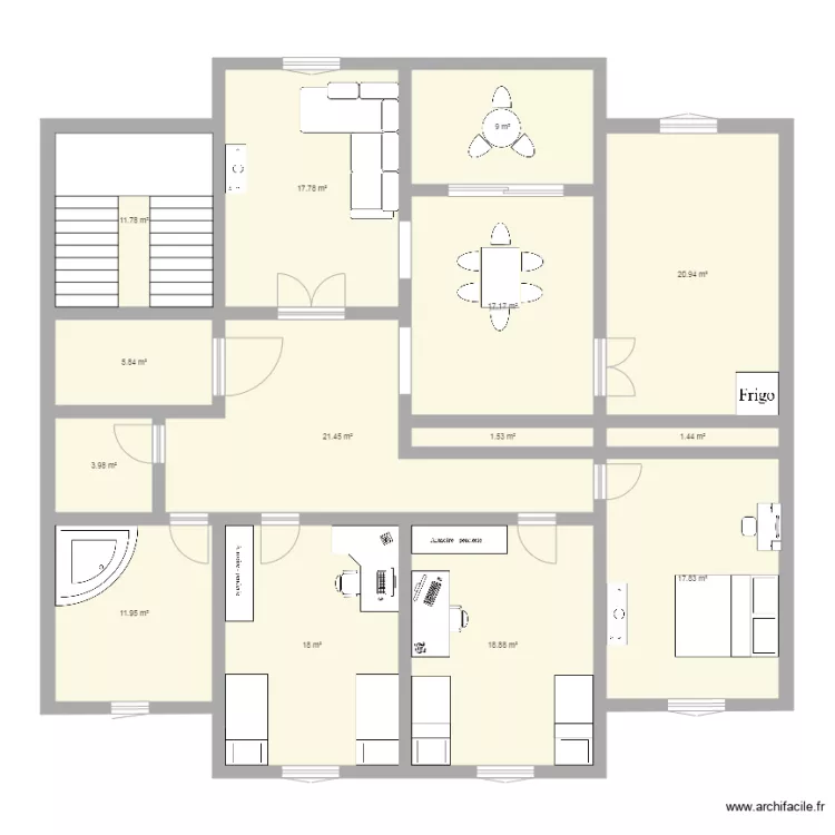 Plan etage courant R 4 Baghlia . Plan de 