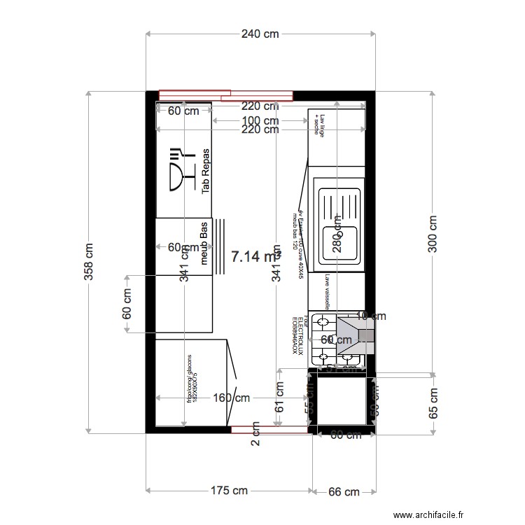 cuisine monet. Plan de 0 pièce et 0 m2