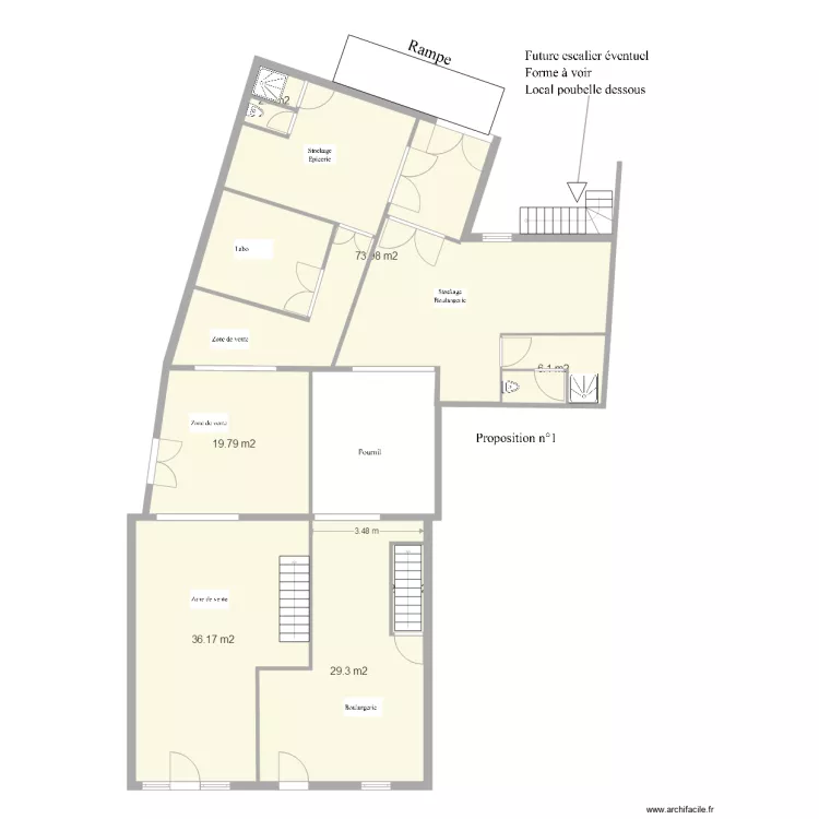 Superette le guerno Plan am&eacute;nagement version Juil 2018 projet 1. Plan de 