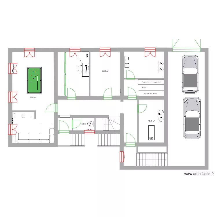 Sous sol garage . Plan de Sous sol garage . Plan de