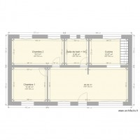 PLAN 1 ETAGE AVEC ESCALIER DANS CUISINE