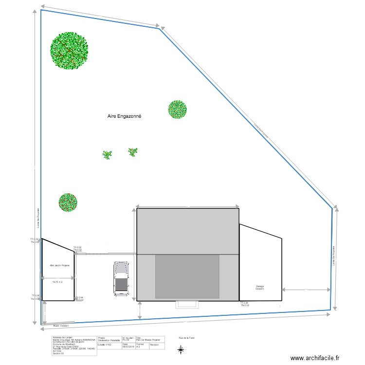 mamona  plan de masse  1. Plan de 0 pièce et 0 m2