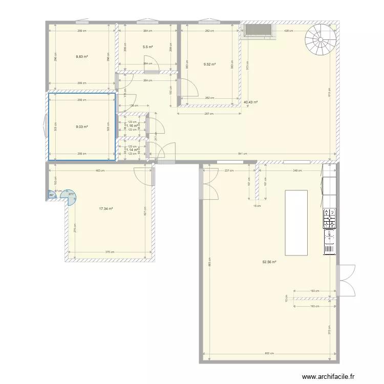 plan h&eacute;singue actuel rdc cuisine extension. Plan de 