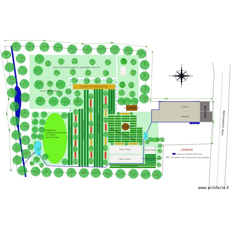 plan de masse DP Panneaux solaires thermiques. Plan de 0 pièce et 0 m2