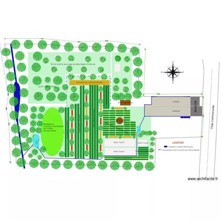 plan de masse DP Panneaux solaires thermiques. Plan de 