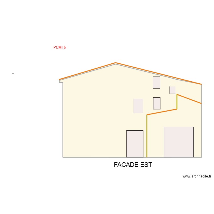 FACADE OUEST 2. Plan de 2 pièces et 77 m2