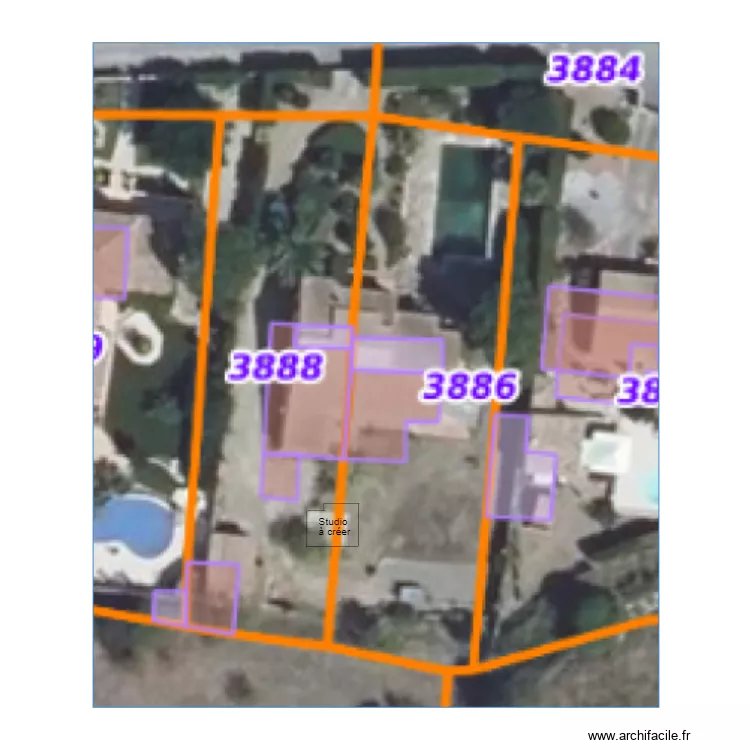 Plan de masse studio. Plan de 