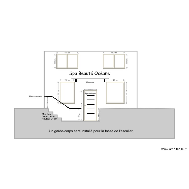 facade spa bo. Plan de 0 pièce et 0 m2