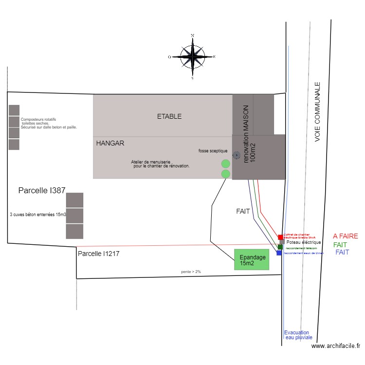 plan masse mobil home. Plan de 0 pièce et 0 m2