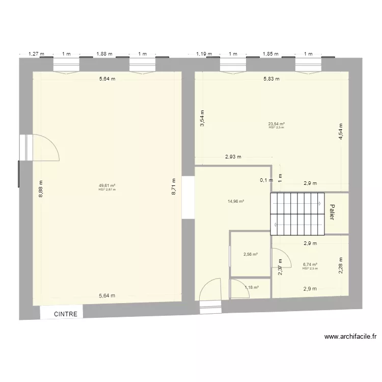 Etage Pontrot. Plan de 