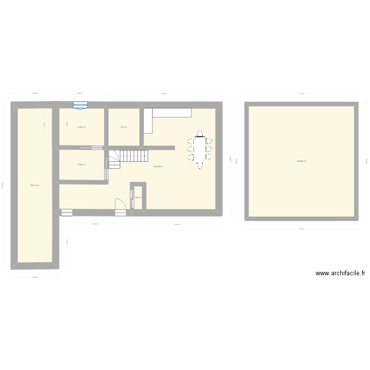 plan1. Plan de 7 pièces et 165 m2