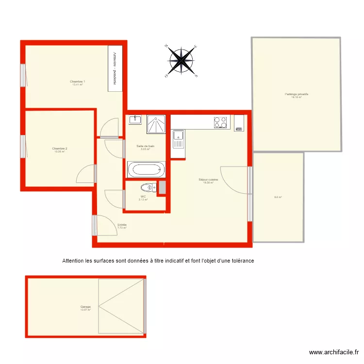 BI 3137 non c&ocirc;t&eacute;. Plan de 